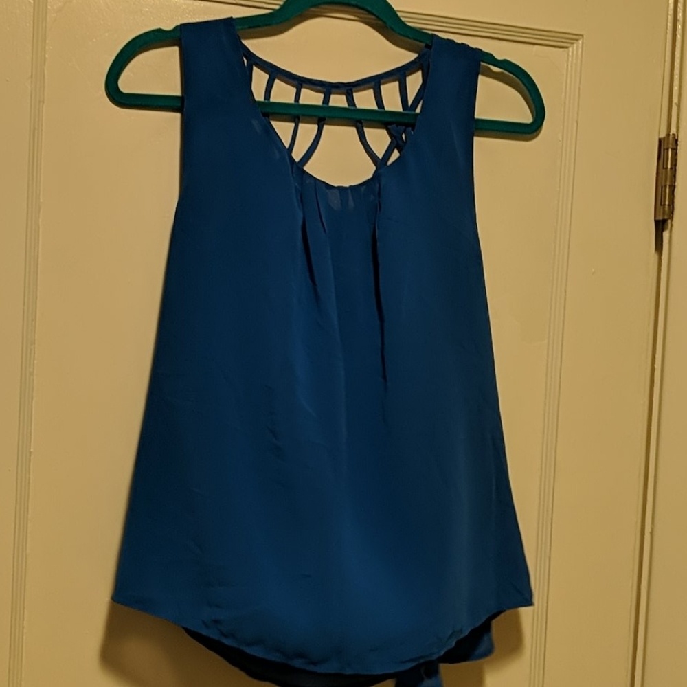 Bright blue tank